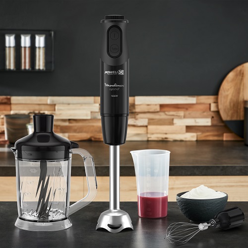 Moulinex Optichef Hand Blender, 1000 Watt, 17 Functions, 1.5L Chopper, 800ML Beaker, Whisk, Black - DD6554EG Moulinex Optichef Hand Blender, 1000 Watt, 17 Functions, 1.5L Chopper, 800ML Beaker, Whisk, Black - DD6554EG